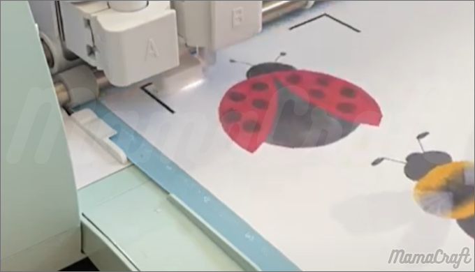 Cricutマシンで印刷してからカットする方法のイメージ